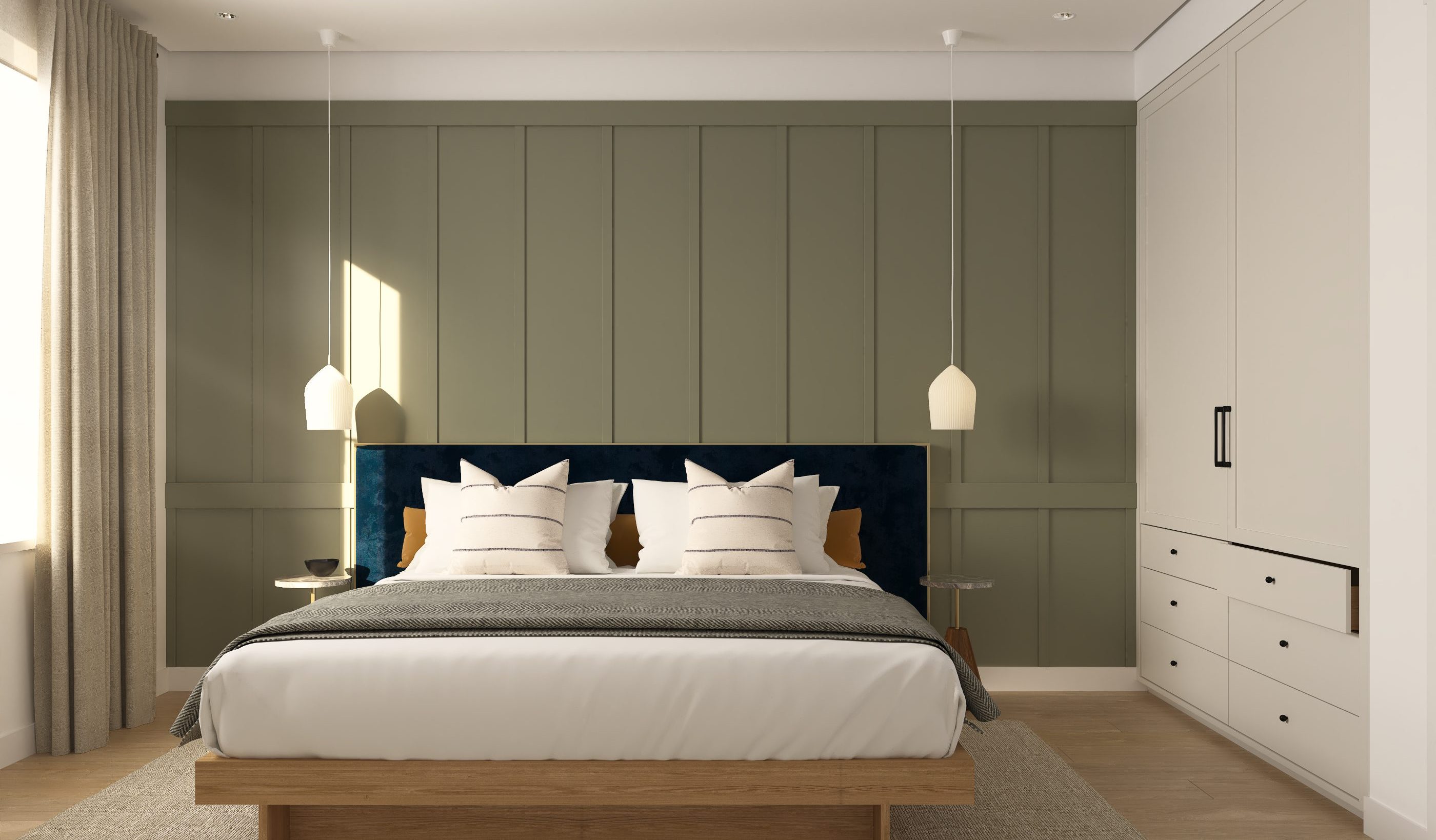 Bedroom Дизайн спальні в квартирі у Львові